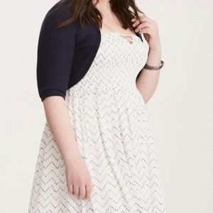 Ribbed Knit Cutaway Shrug Plus Size
